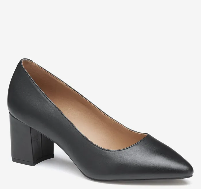 Women Vicki Pump Black Glove Leather JohnstonandMurphy Heels and Platform Wedges