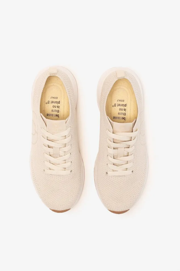 Women White Conde Knitted Trainers Ecoalf Sneakers