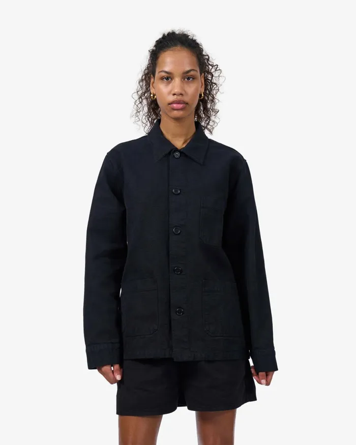 Women Workwear Jackets Colorful Standard Organic Workwear Jacket Stone Blue