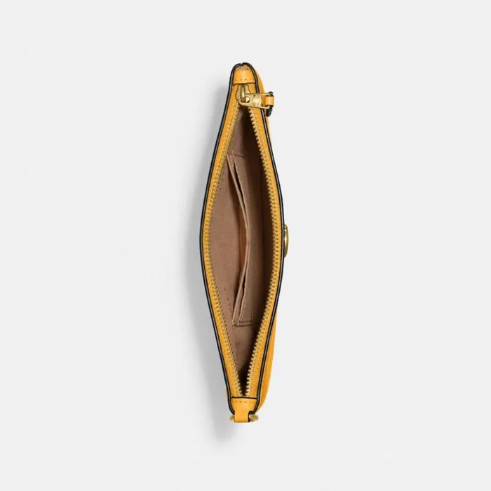 Women Wristlets Coach Small Wristlet Brassbuttercup