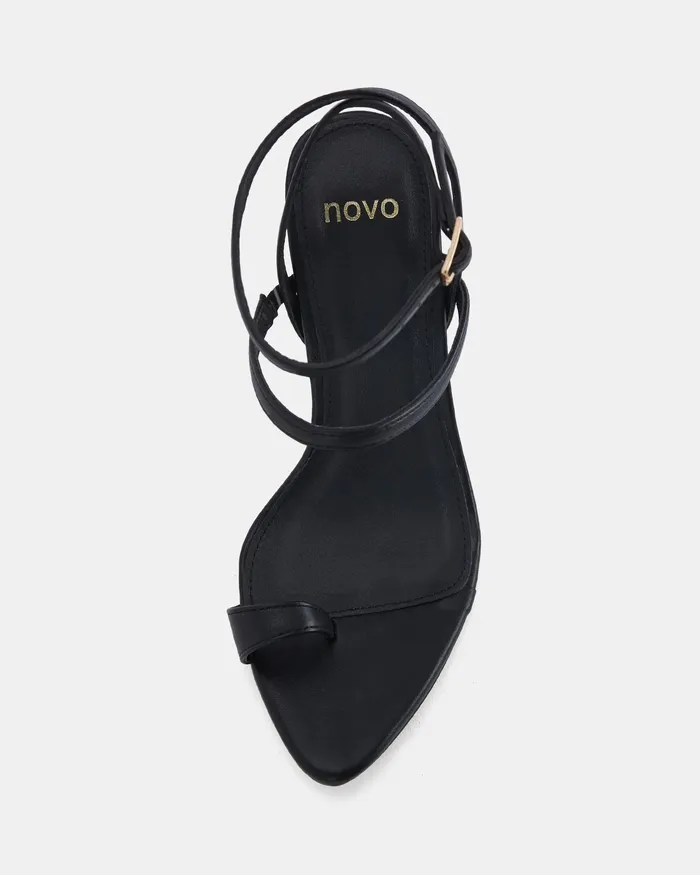 Women YESSY BLACK High Heels Party NOVO Shoes
