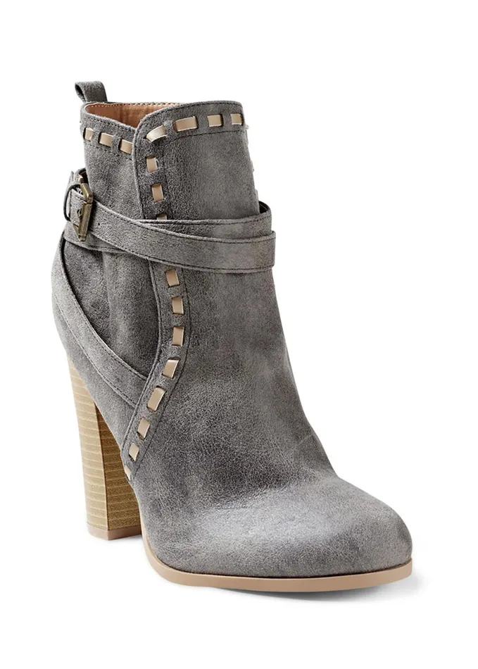 WRAP STITCH DETAIL BOOTIES Grey Women VENUS Boots and Booties