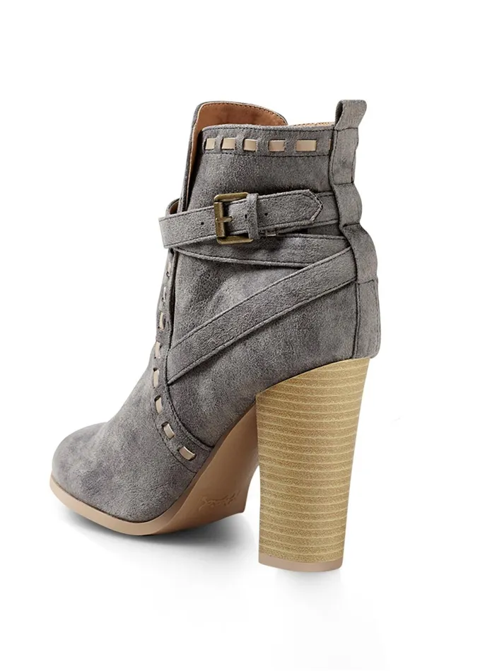 WRAP STITCH DETAIL BOOTIES Grey Women VENUS Boots and Booties