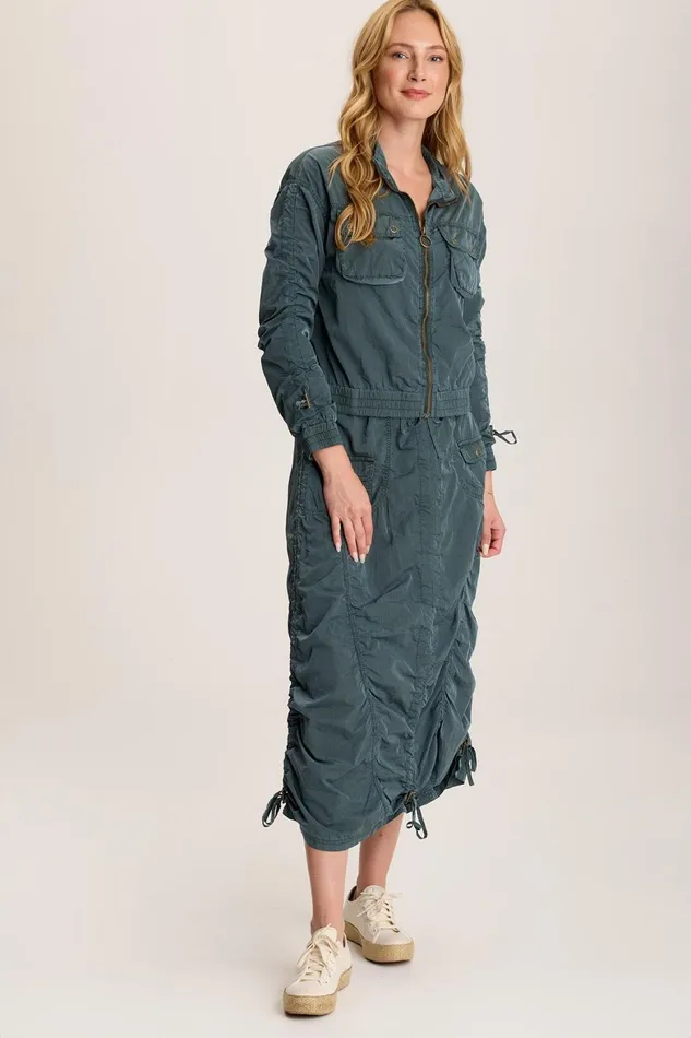XCVI Burris Ruched Athletic Bomber Jacket Women Jackets