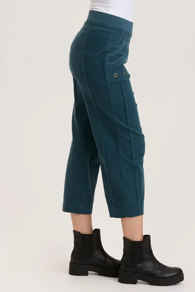 XCVI Cord Trumble Crop Women Crops