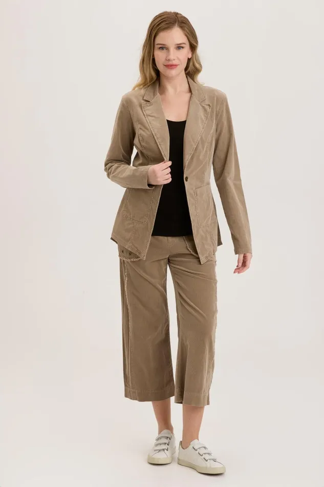 XCVI Cord Trumble Crop Women Crops