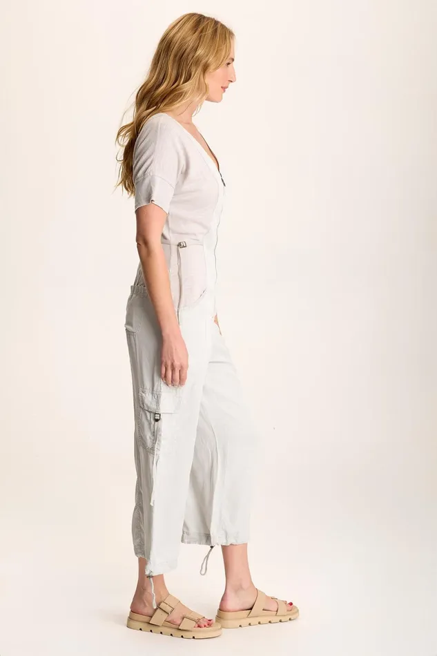 XCVI Naveen Short Sleeve Twill Banded Jumpsuit Women Jumpsuits