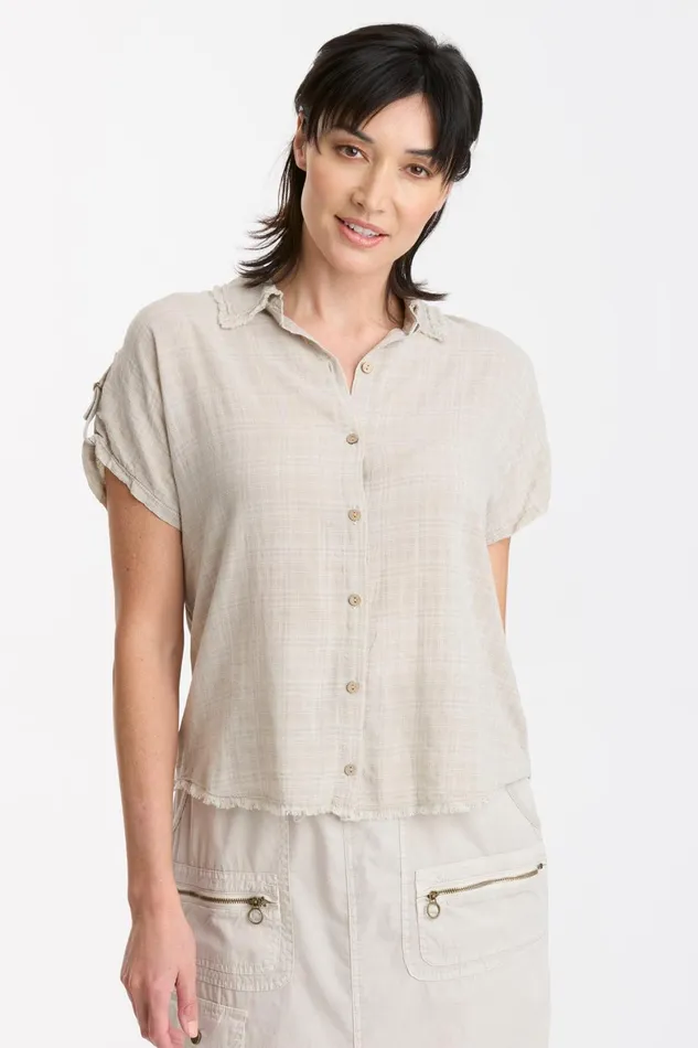 XCVI Ninette ButtonUp Top Women ShirtsBlouses