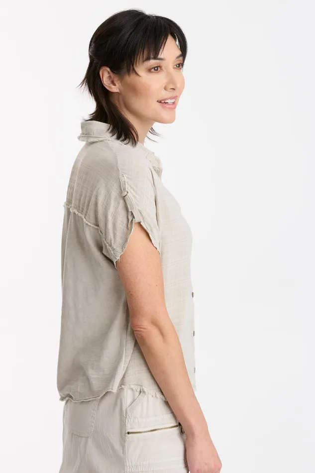 XCVI Ninette ButtonUp Top Women ShirtsBlouses