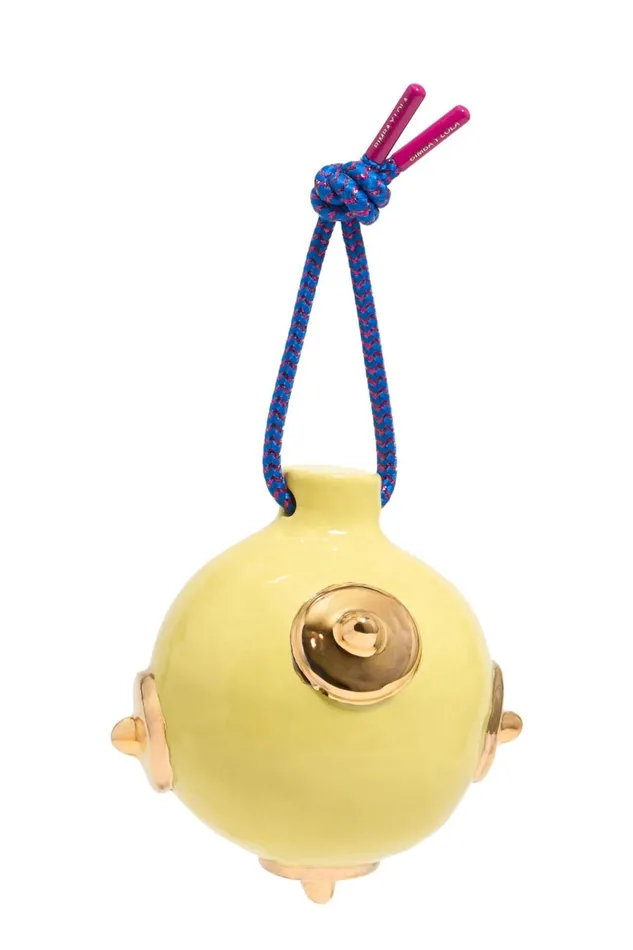 Yellow APAMP Ceramic Christmas Bauble Yellow Women Bimba Y Lola Christmas Decorations