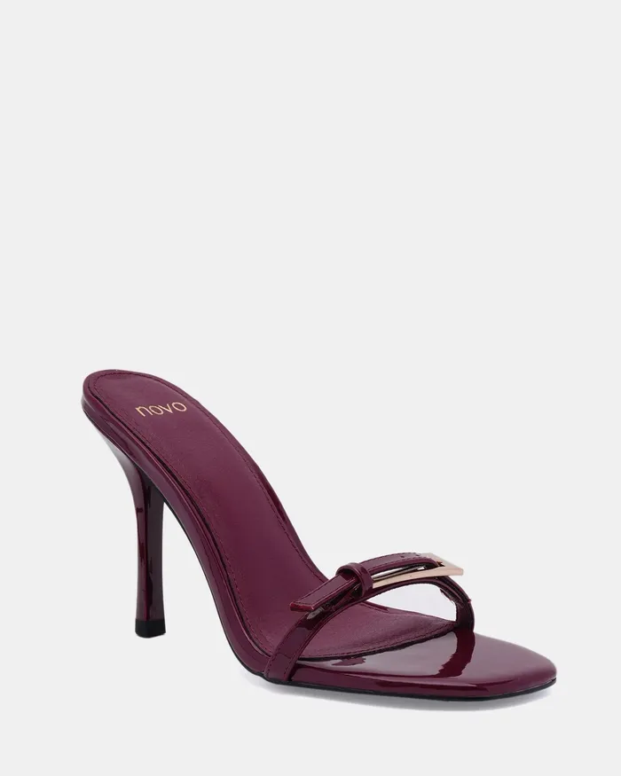 ZABLAZE DEEP RED PATENT Mules Party NOVO Shoes Women