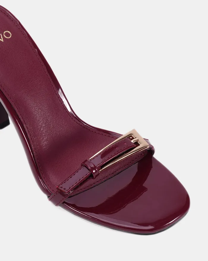 ZABLAZE DEEP RED PATENT Mules Party NOVO Shoes Women