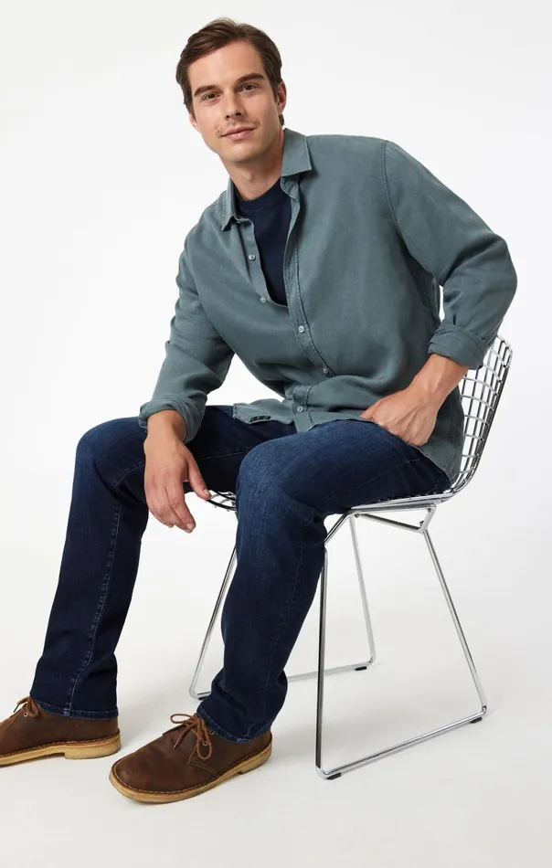 Zach Straight Leg In Deep Brushed Feather Blue Men Mavi Jeans Denim Zach Straight Leg In Deep Brushed Feather Blue Men Mavi Jeans Denim