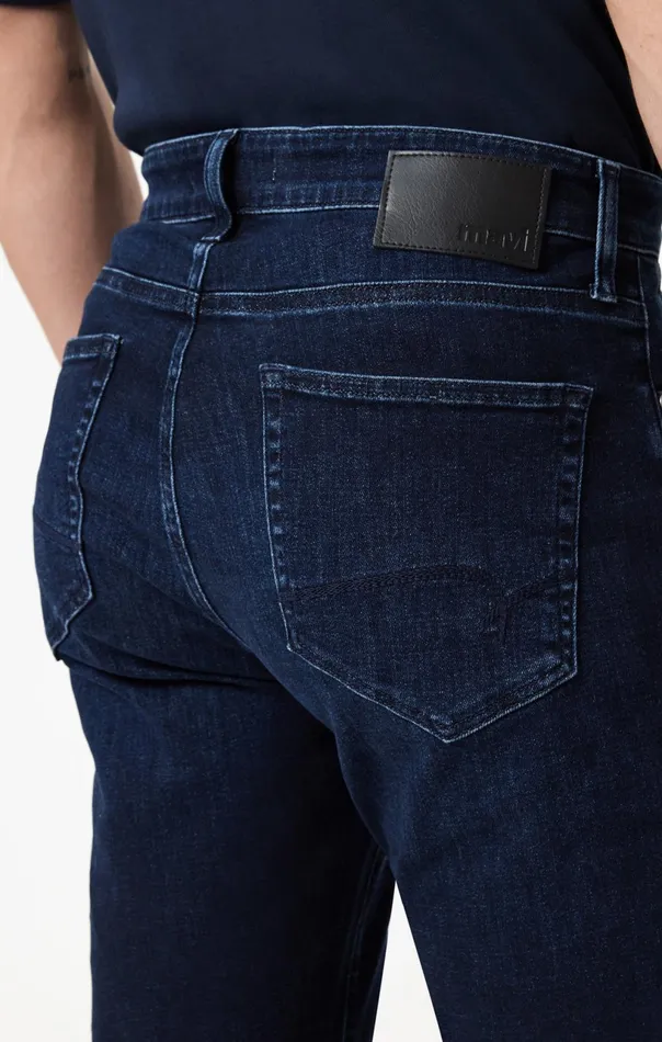 Zach Straight Leg In Deep Brushed Feather Blue Men Mavi Jeans Denim Zach Straight Leg In Deep Brushed Feather Blue Men Mavi Jeans Denim