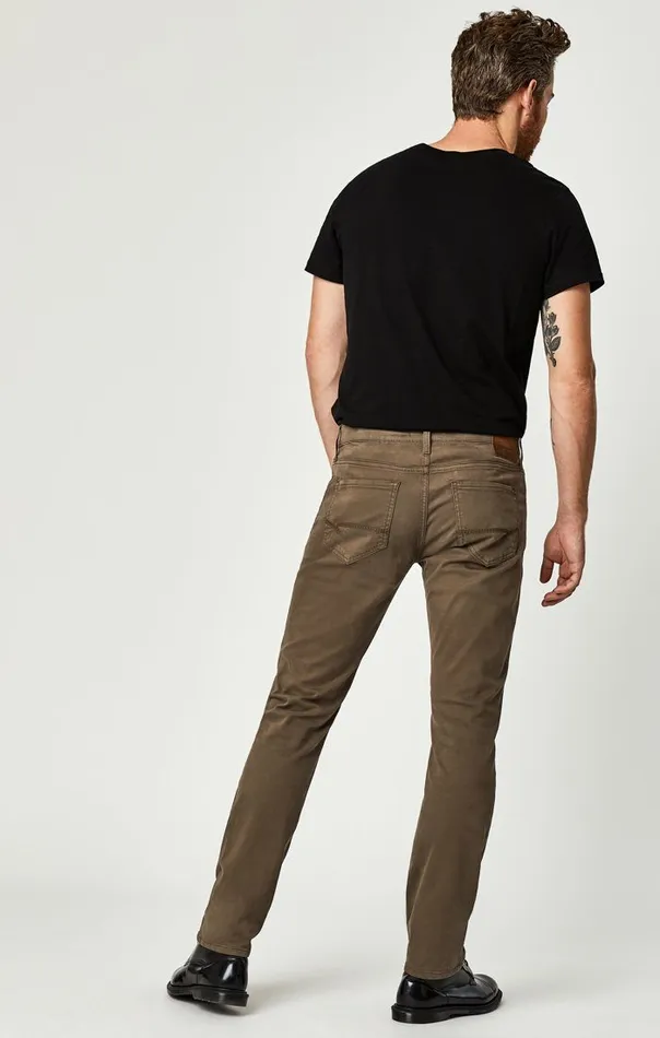 Zach Straight Leg In Morel Sateen Twill Men Mavi Jeans Pants