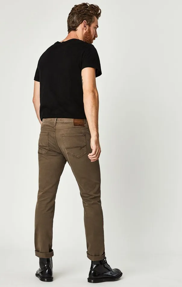 Zach Straight Leg In Morel Sateen Twill Men Mavi Jeans Pants