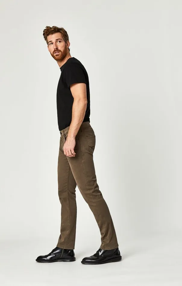 Zach Straight Leg In Morel Sateen Twill Men Mavi Jeans Pants