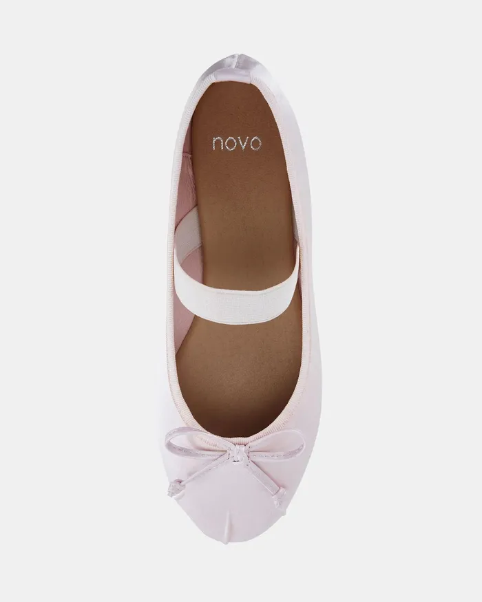 ZPINDERELLA SOFT PINK Ballet Flats Casuals NOVO Shoes Women